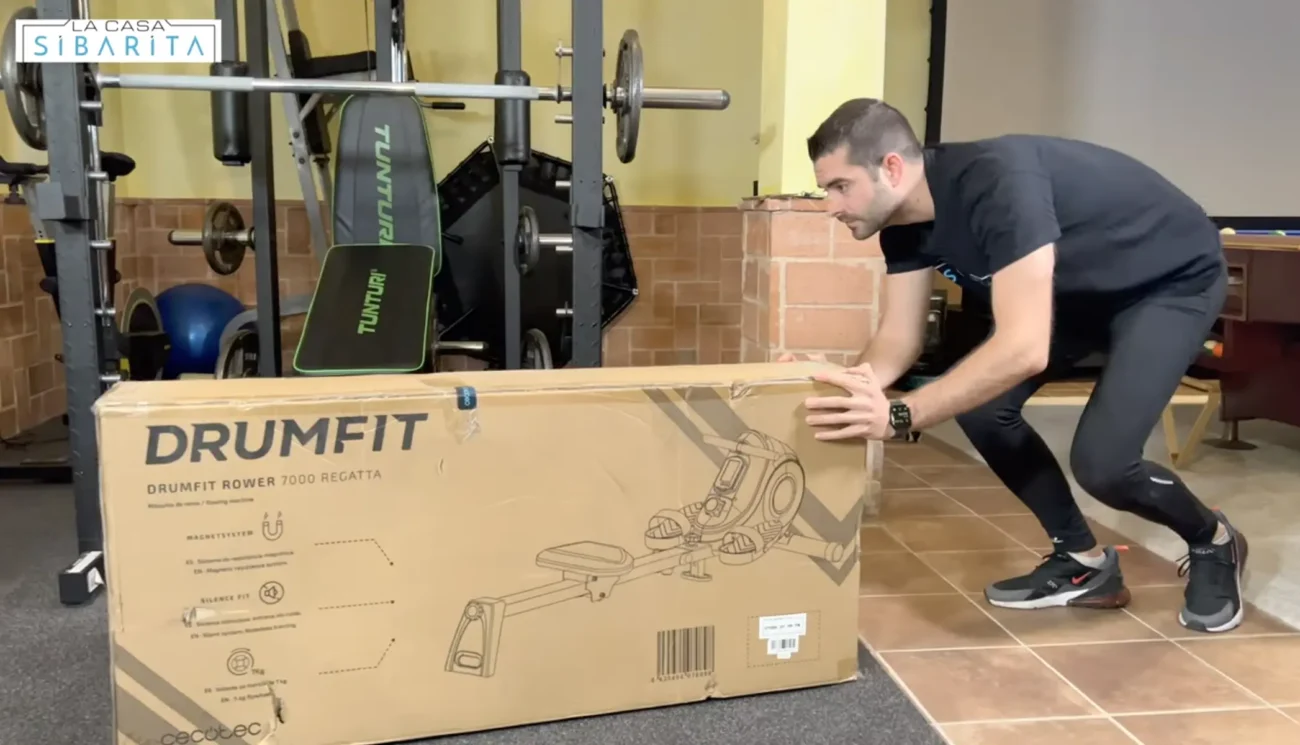 Movilidad de la máquina de remo antes de montarla