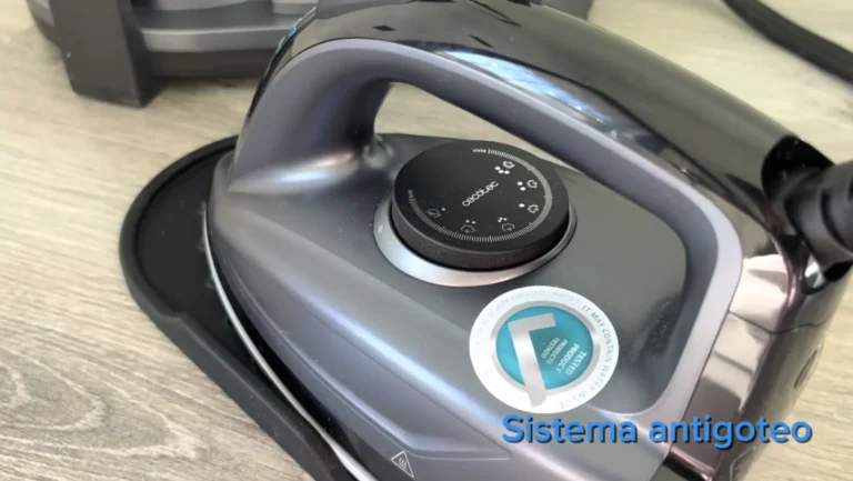 Probando el sistema antigoteo del centro de planchado