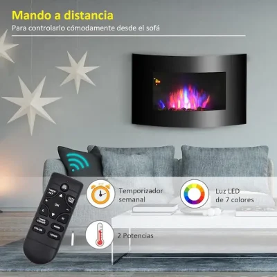 Chimenea eléctrica Homcom
