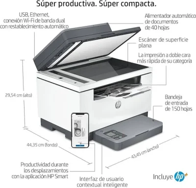 Impresora multifunción HP LaserJet M234sdwe 6GX01E