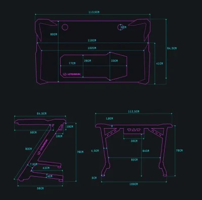 Mesa gaming Ultradesk Space V2