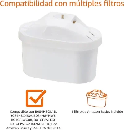 Jarra filtradora de agua Amazon Basics