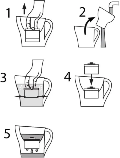 Jarra filtradora de agua Amazon Basics 8