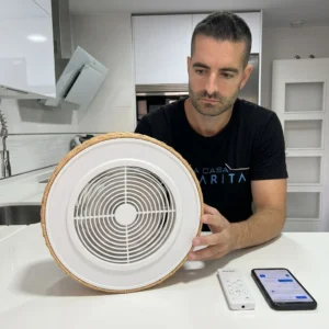 Ventilador CREATE WIND CLEAR EASY S Ratán con WiFi y mando