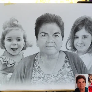 retrato-a-lapiz-de-abuela-y-nietas